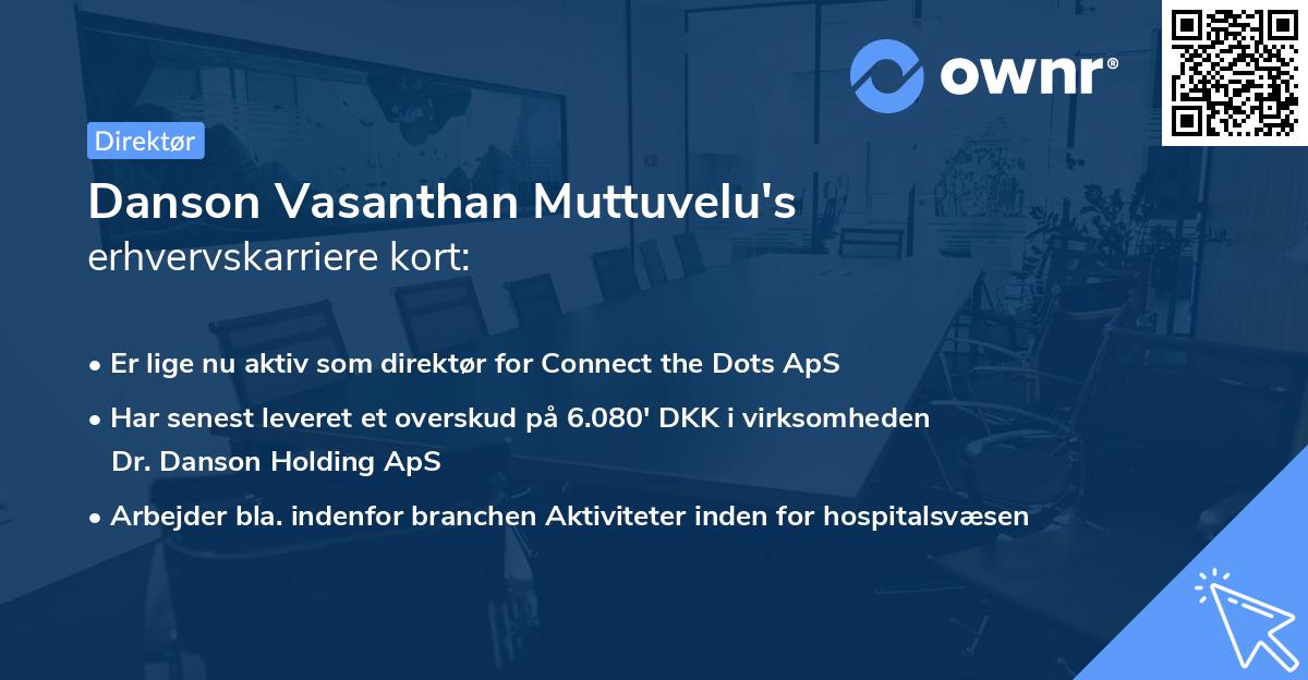 Danson Vasanthan Muttuvelu's erhvervskarriere kort