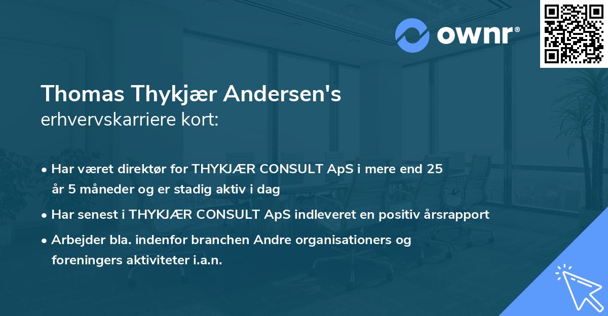 Thomas Thykjær Andersen's erhvervskarriere kort