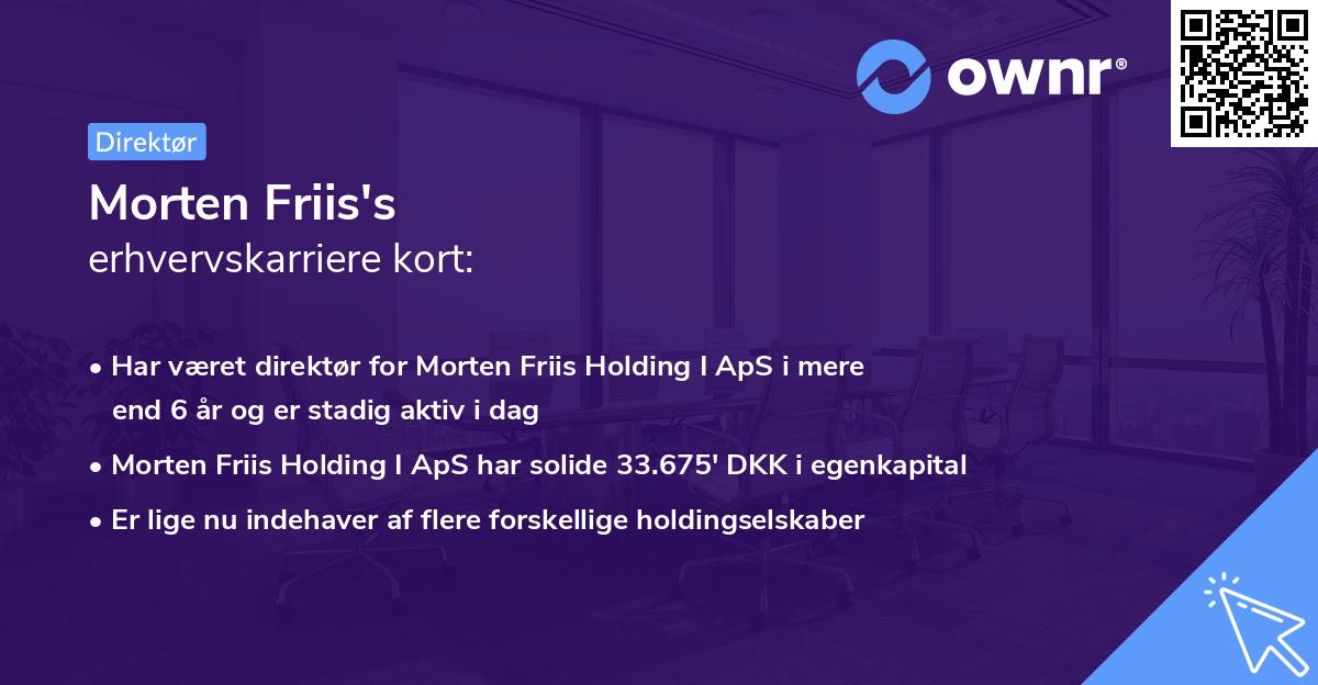 Morten Friis's erhvervskarriere kort