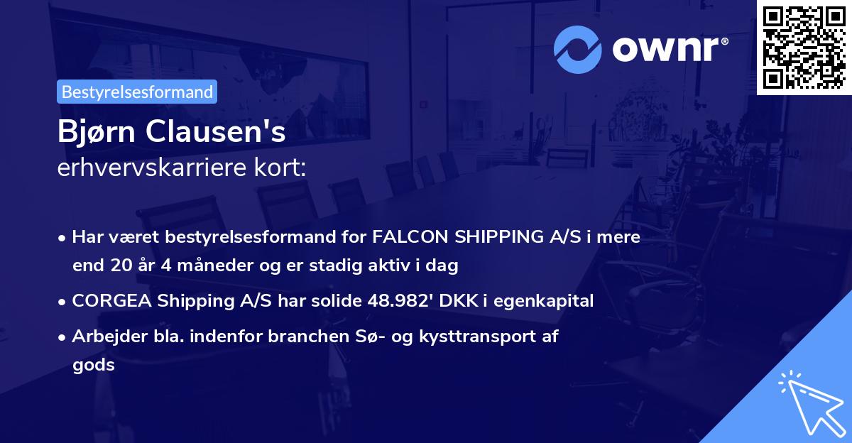 Bjørn Clausen's erhvervskarriere kort
