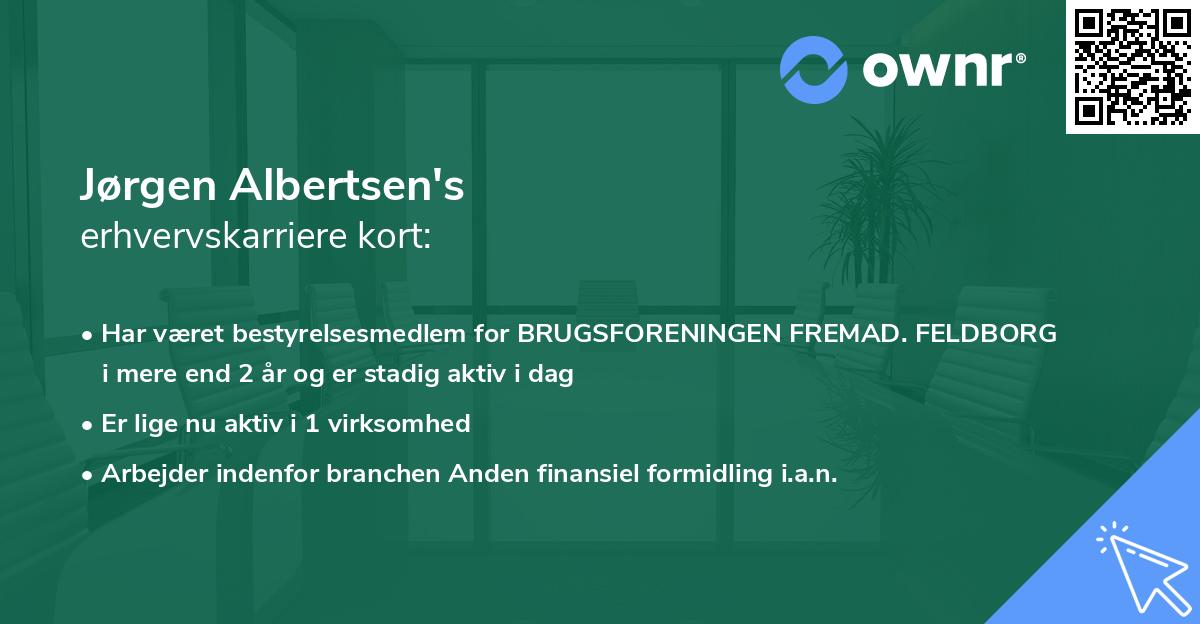 Jørgen Albertsen's erhvervskarriere kort
