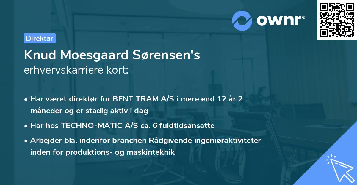 Knud Moesgaard Sørensen's erhvervskarriere kort
