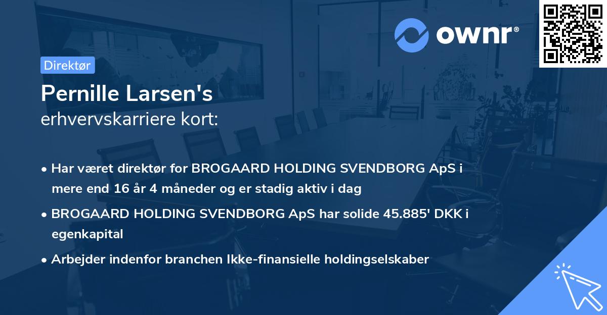 Pernille Larsen's erhvervskarriere kort