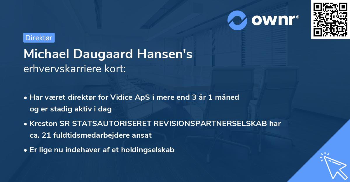 Michael Daugaard Hansen's erhvervskarriere kort