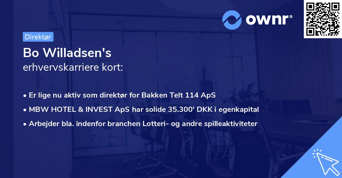 Bo Willadsen's erhvervskarriere kort