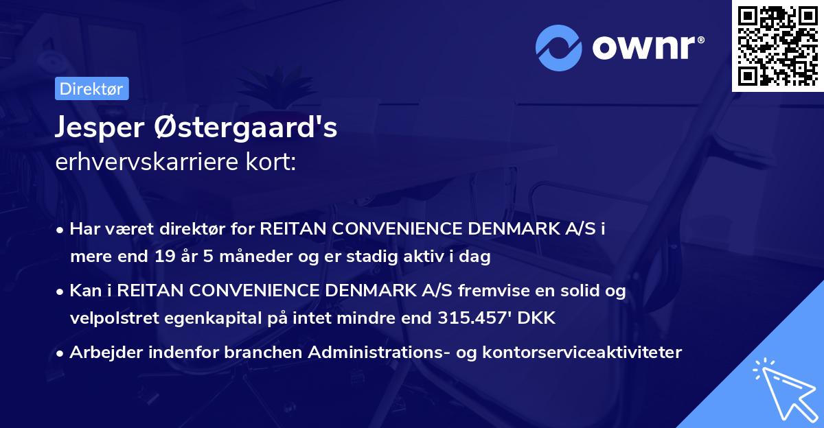 Jesper Østergaard's erhvervskarriere kort