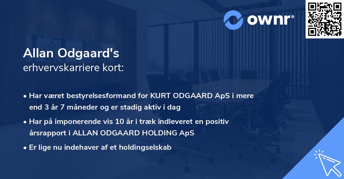 Allan Odgaard's erhvervskarriere kort