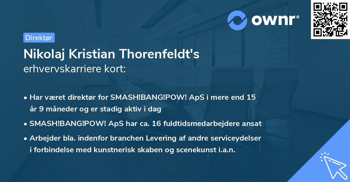 Nikolaj Kristian Thorenfeldt's erhvervskarriere kort