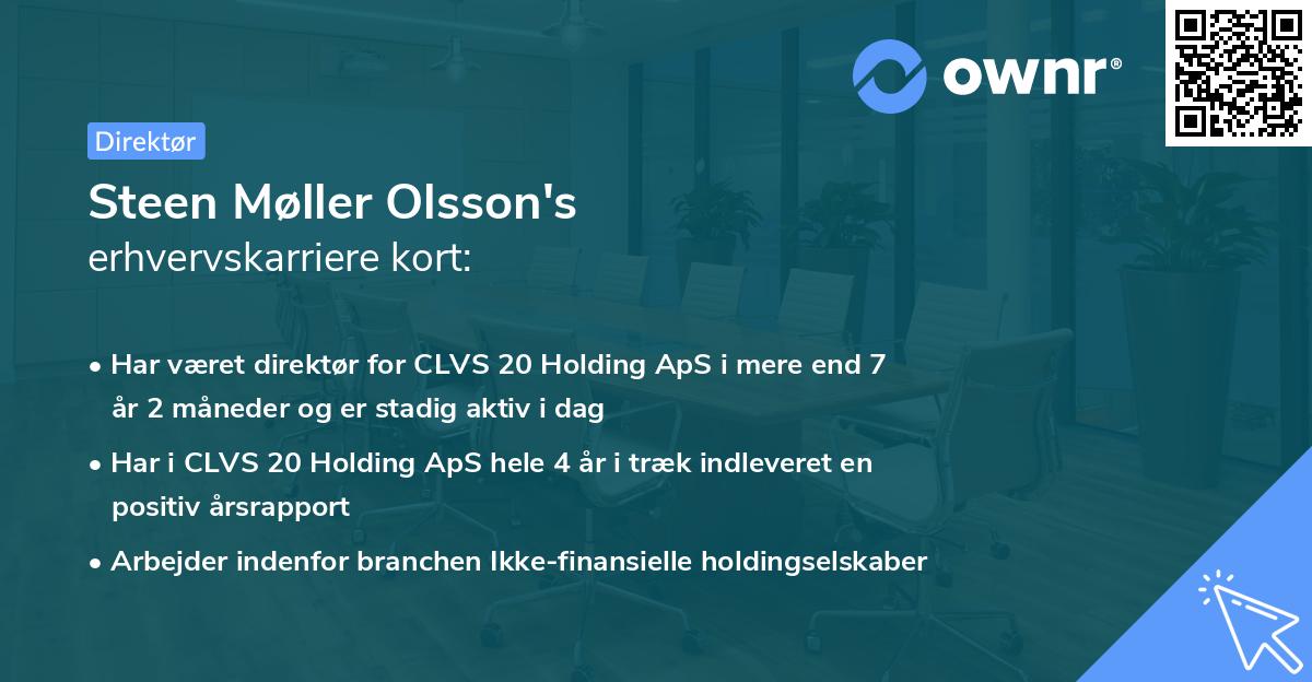 Steen Møller Olsson's erhvervskarriere kort