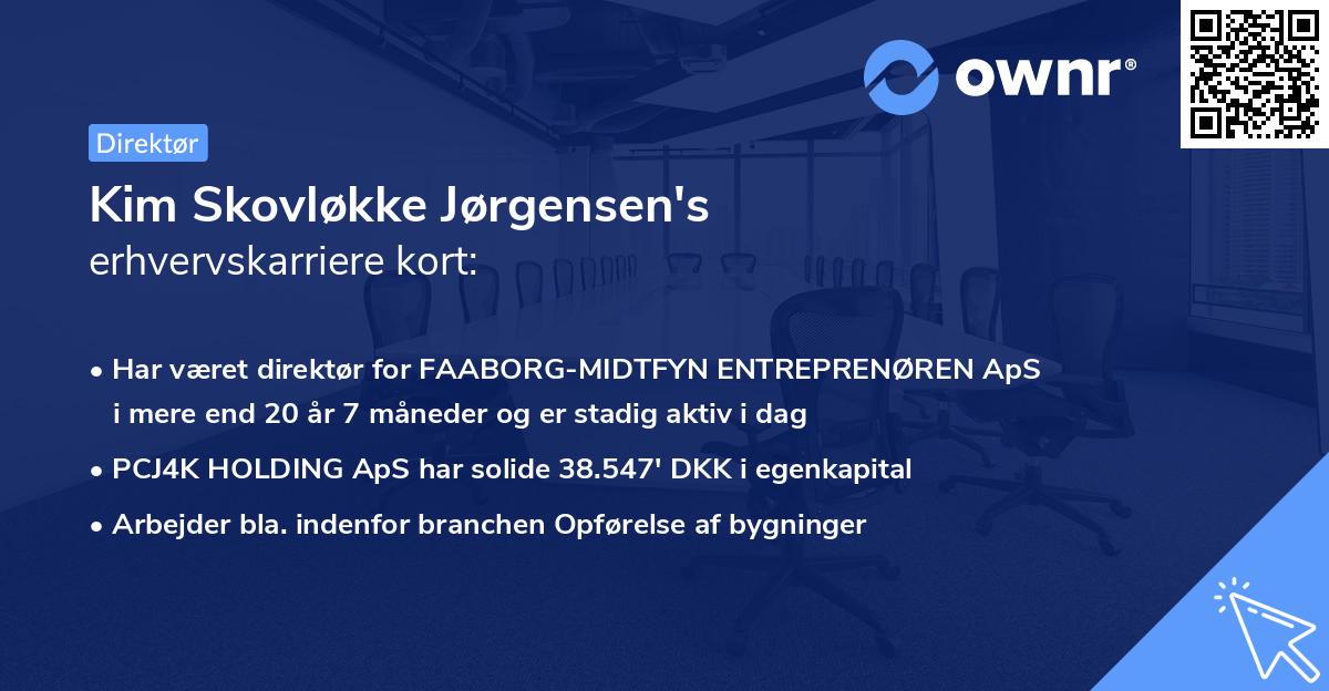 Kim Skovløkke Jørgensen's erhvervskarriere kort