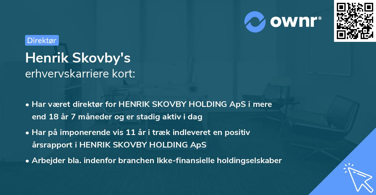Henrik Skovby's erhvervskarriere kort