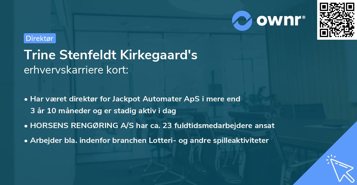 Trine Stenfeldt Kirkegaard's erhvervskarriere kort
