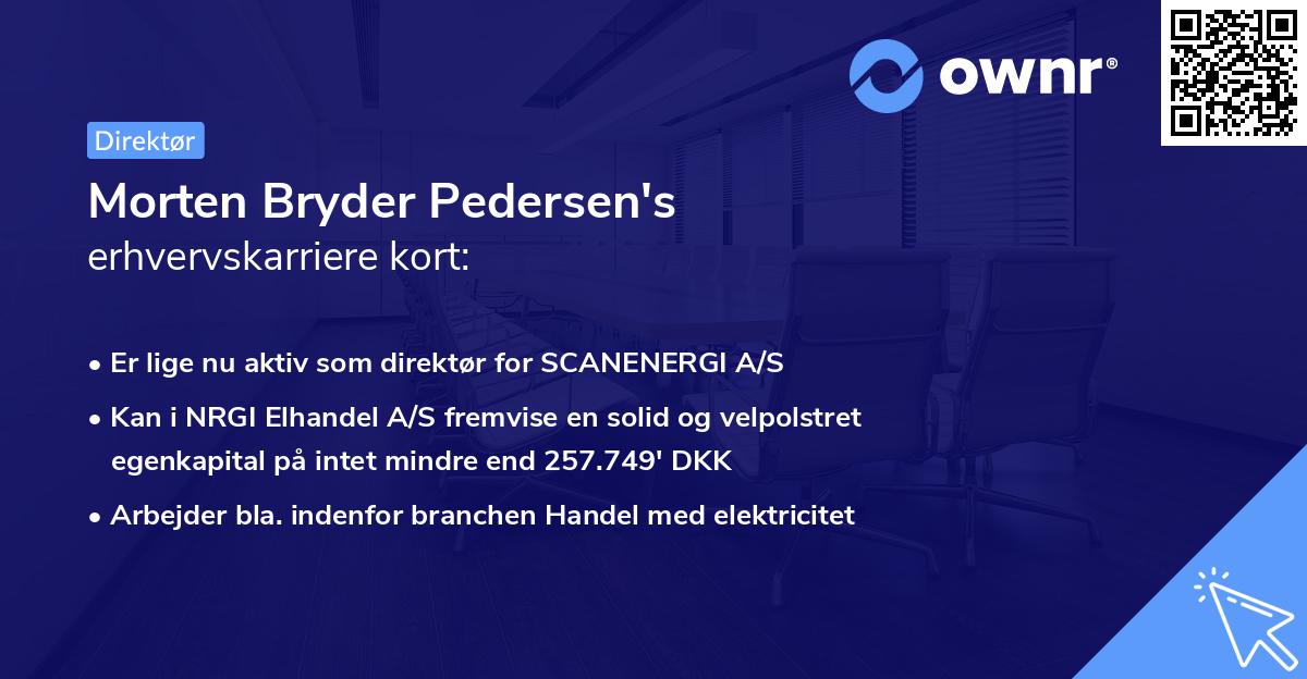 Morten Bryder Pedersen's erhvervskarriere kort