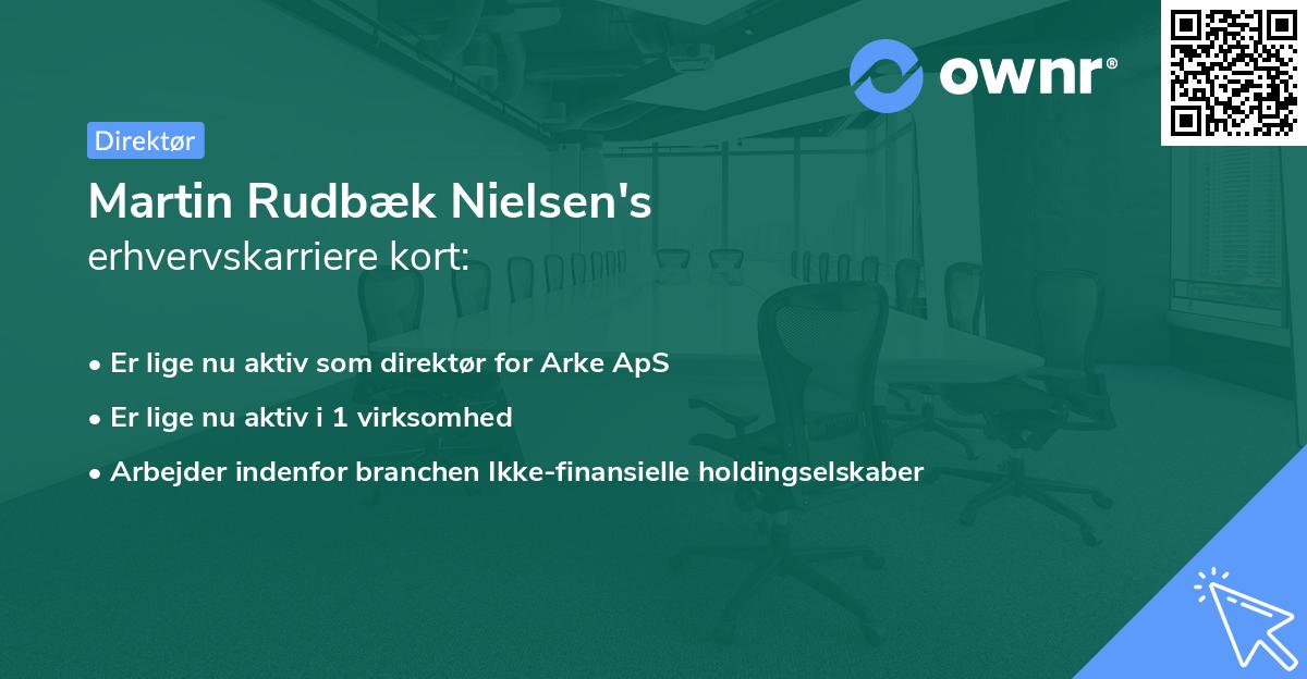 Martin Rudbæk Nielsen's erhvervskarriere kort