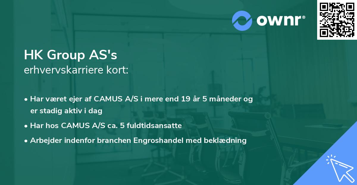 HK Group AS's erhvervskarriere kort