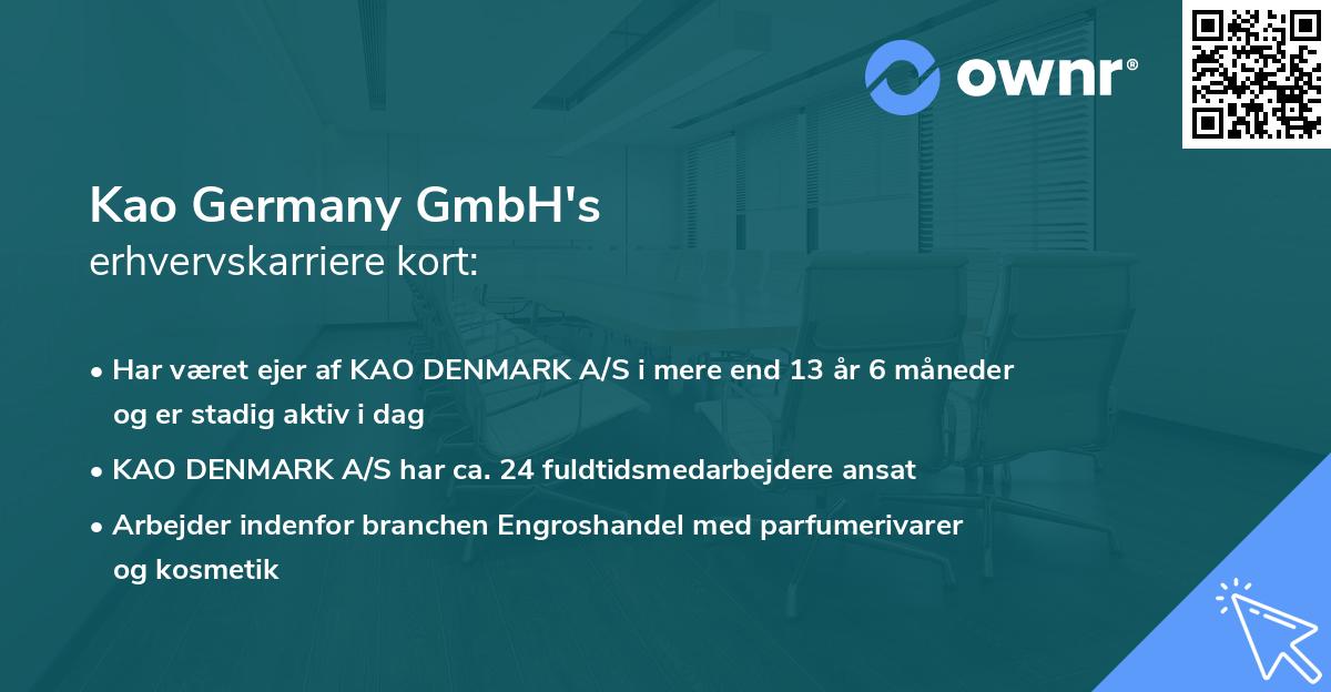 Kao Germany GmbH's erhvervskarriere kort