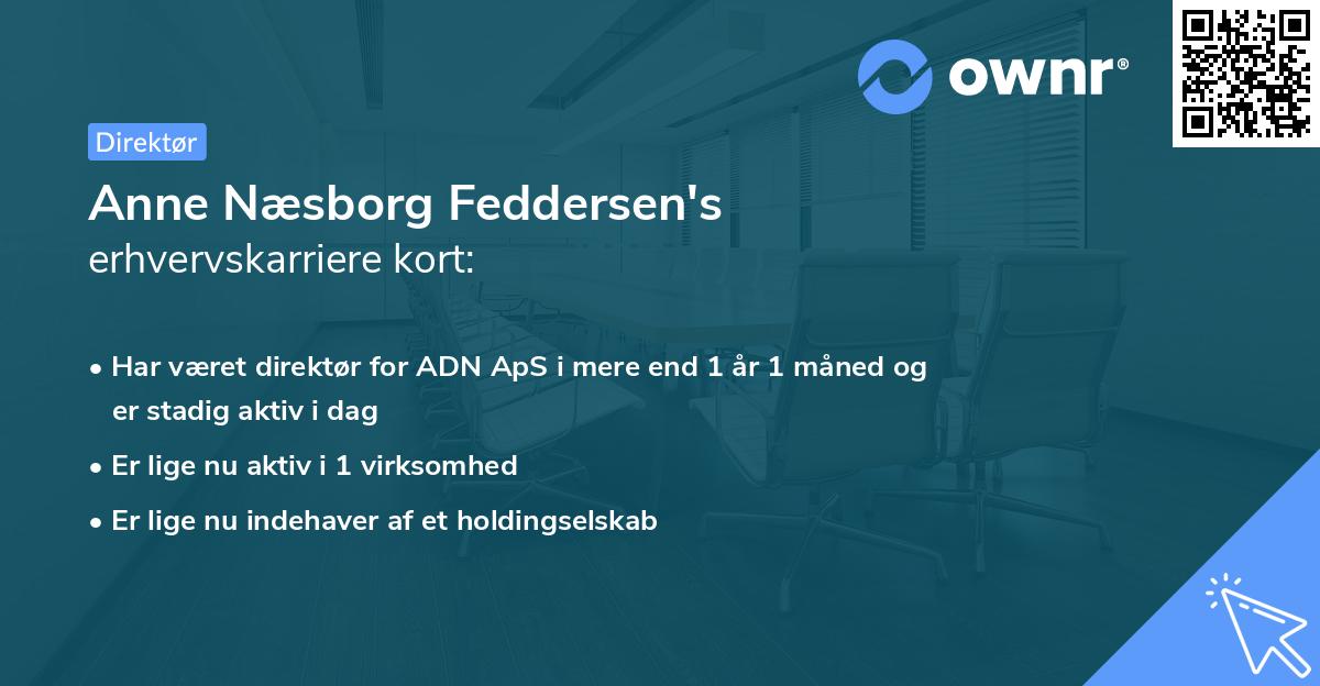 Anne Næsborg Feddersen's erhvervskarriere kort