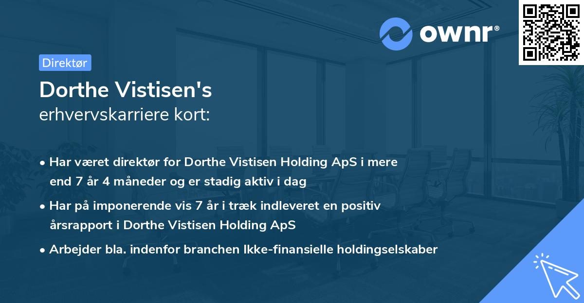 Dorthe Vistisen's erhvervskarriere kort