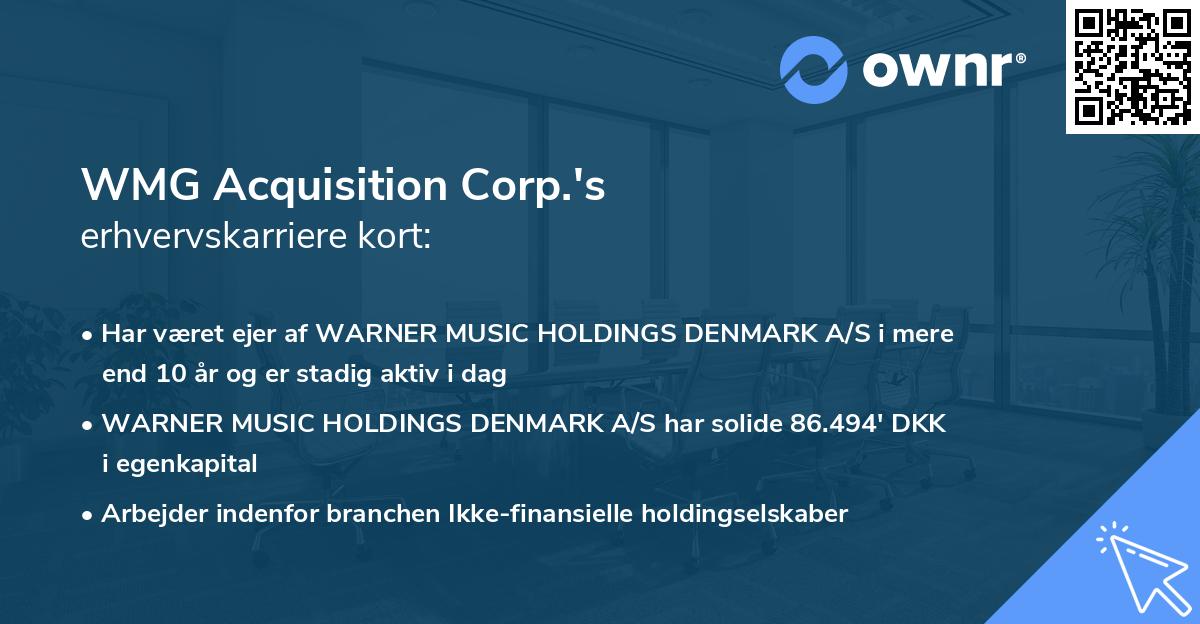 WMG Acquisition Corp.'s erhvervskarriere kort