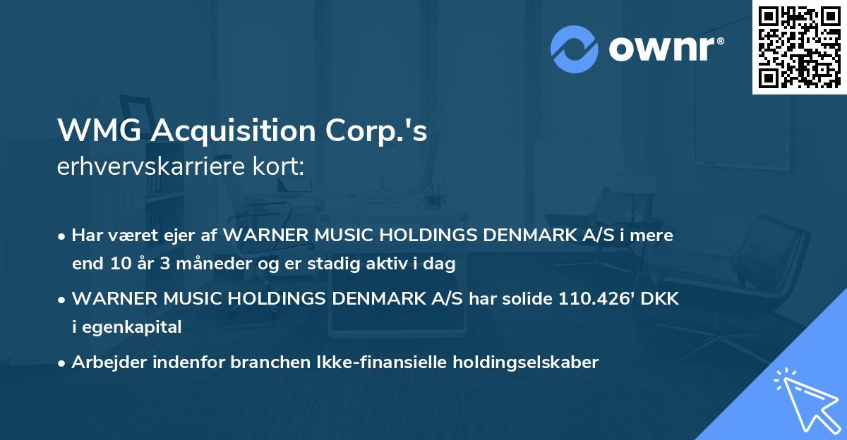 WMG Acquisition Corp.'s erhvervskarriere kort