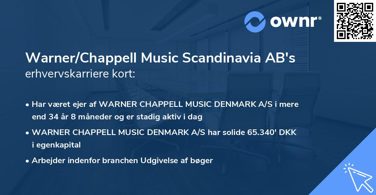 Warner/Chappell Music Scandinavia AB's erhvervskarriere kort