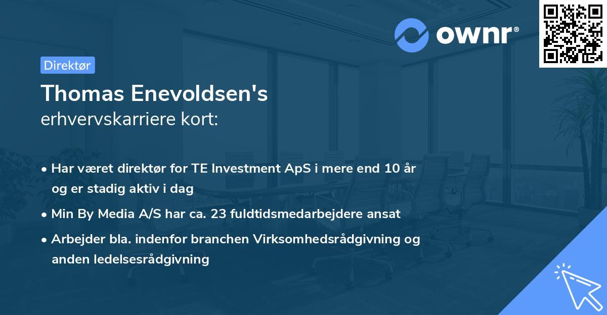 Thomas Enevoldsen's erhvervskarriere kort