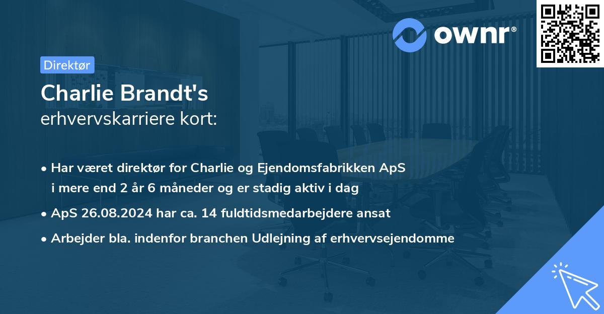 Charlie Brandt's erhvervskarriere kort