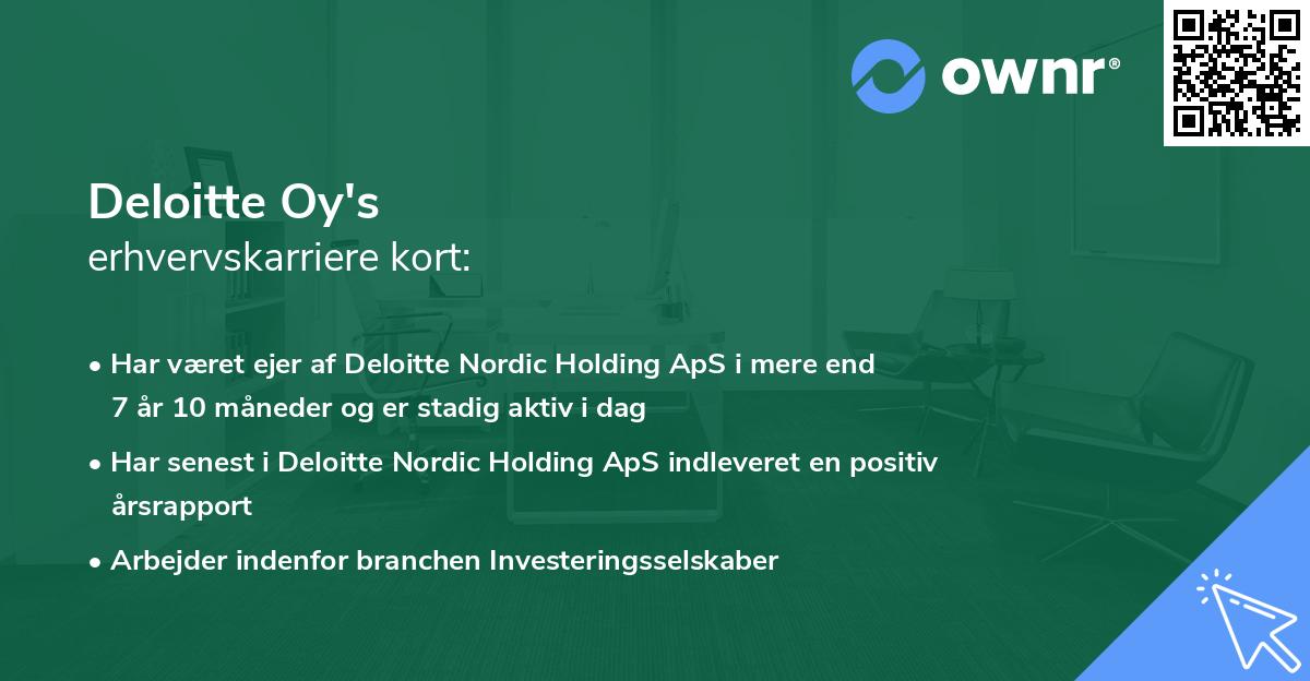 Deloitte Oy's erhvervskarriere kort