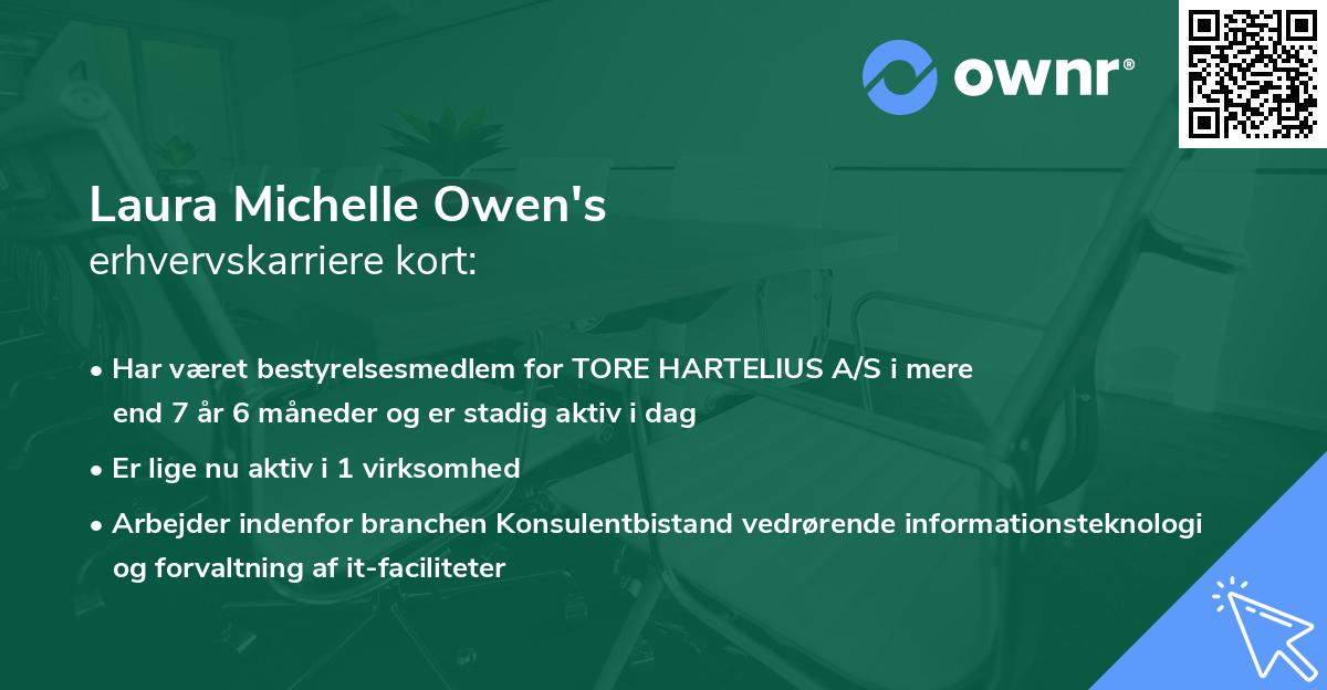 Laura Michelle Owen's erhvervskarriere kort