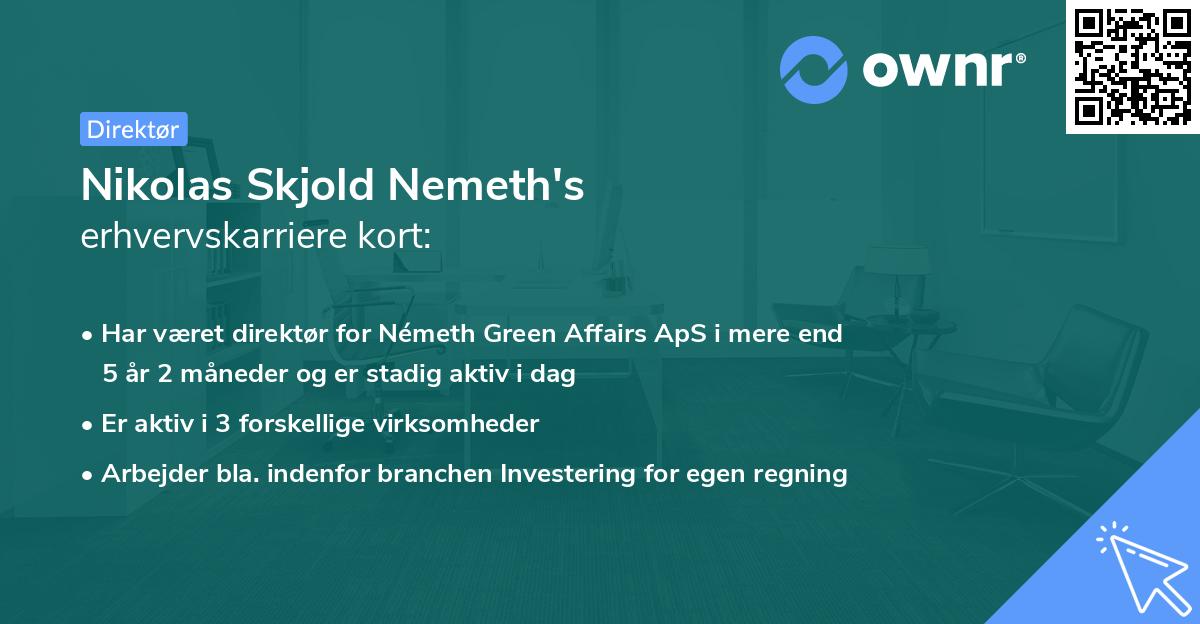 Nikolas Skjold Nemeth's erhvervskarriere kort