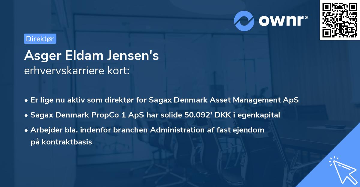 Asger Eldam Jensen's erhvervskarriere kort