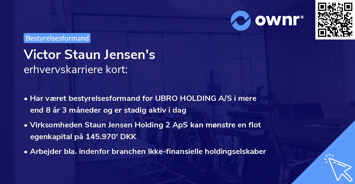 Victor Staun Jensen's erhvervskarriere kort