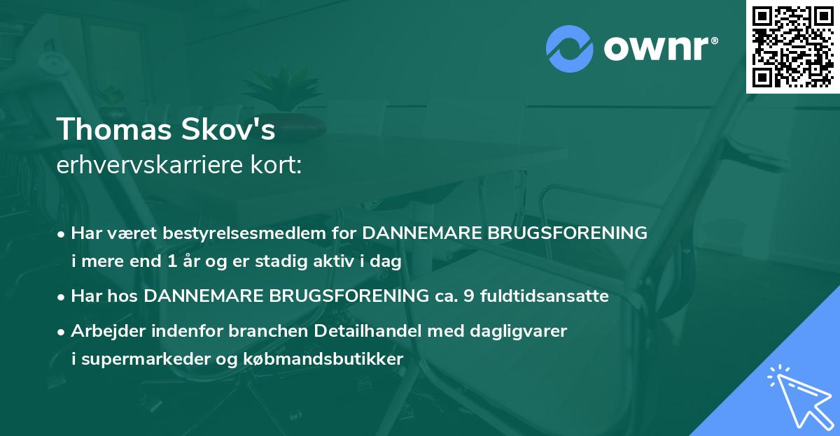 Thomas Skov's erhvervskarriere kort