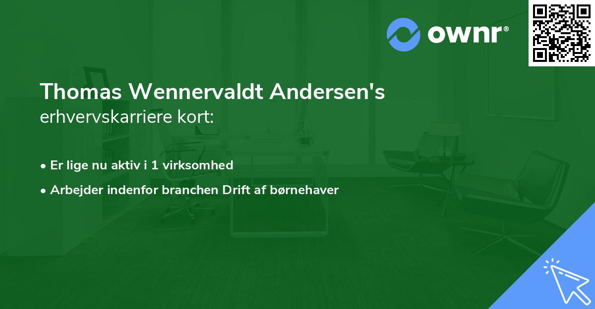 Thomas Wennervaldt Andersen's erhvervskarriere kort