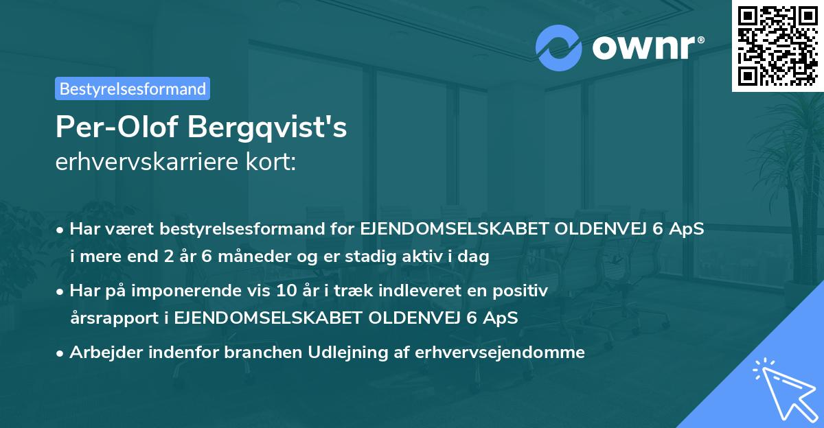 Per-Olof Bergqvist's erhvervskarriere kort