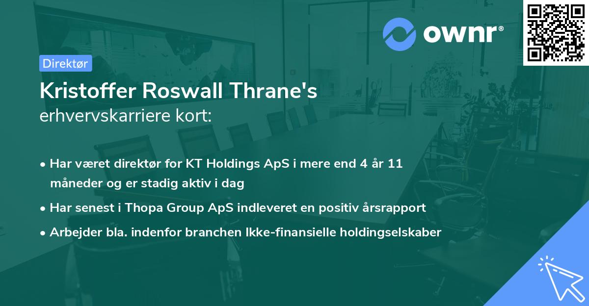 Kristoffer Roswall Thrane's erhvervskarriere kort