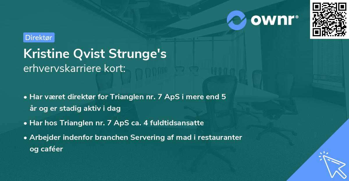 Kristine Qvist Strunge's erhvervskarriere kort