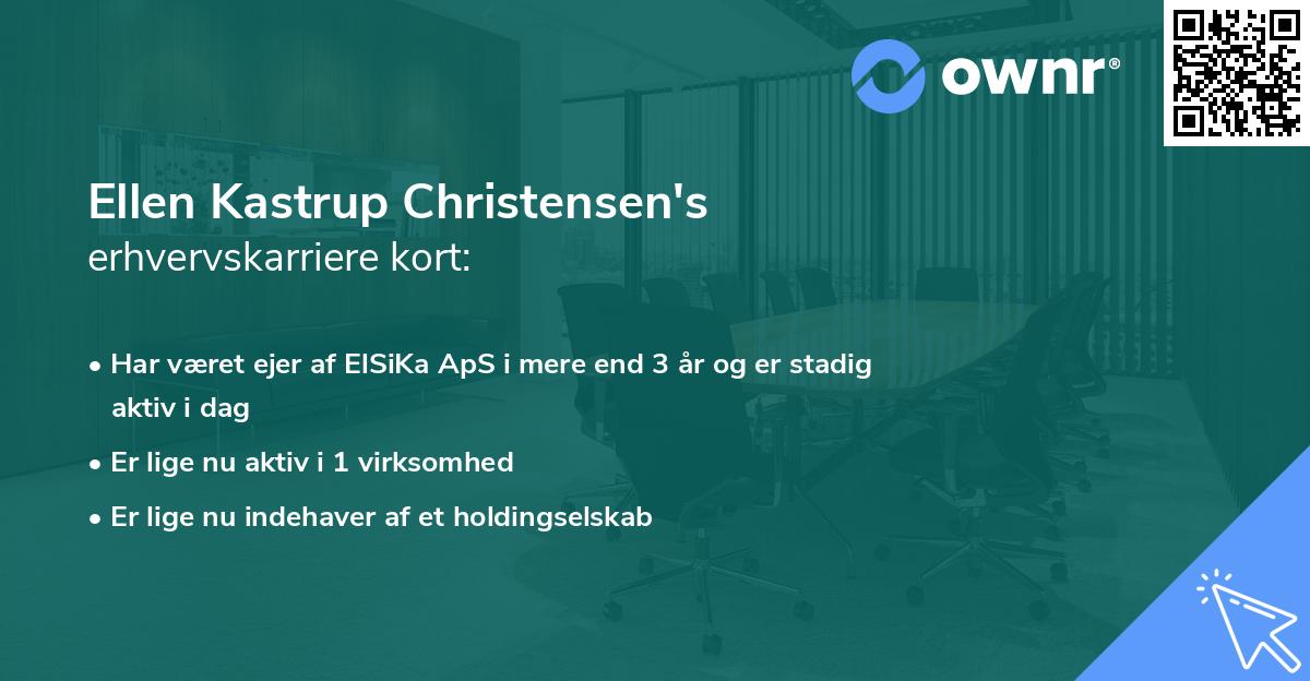 Ellen Kastrup Christensen's erhvervskarriere kort