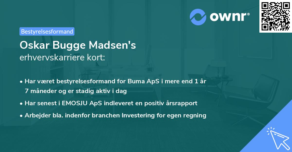 Oskar Bugge Madsen's erhvervskarriere kort