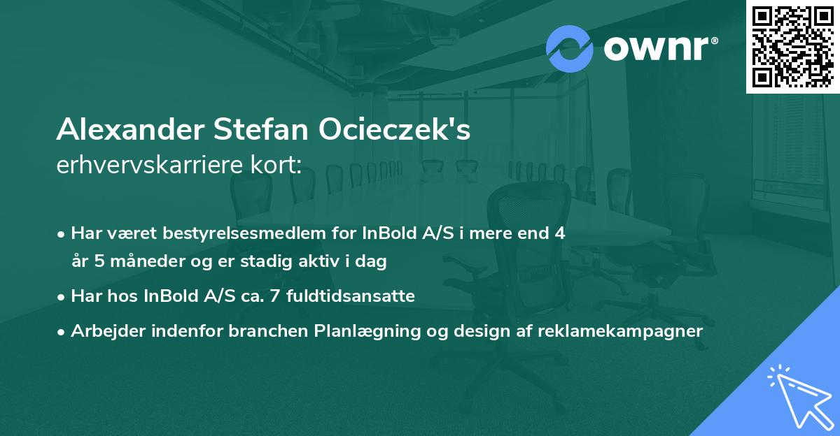 Alexander Stefan Ocieczek's erhvervskarriere kort
