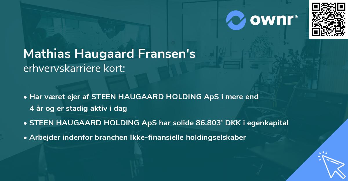 Mathias Haugaard Fransen's erhvervskarriere kort