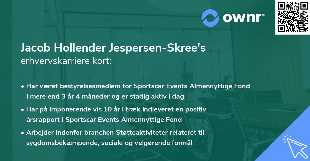 Jacob Hollender Jespersen-Skree's erhvervskarriere kort