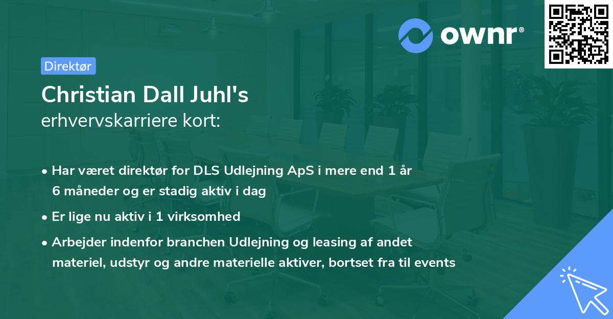 Christian Dall Juhl's erhvervskarriere kort