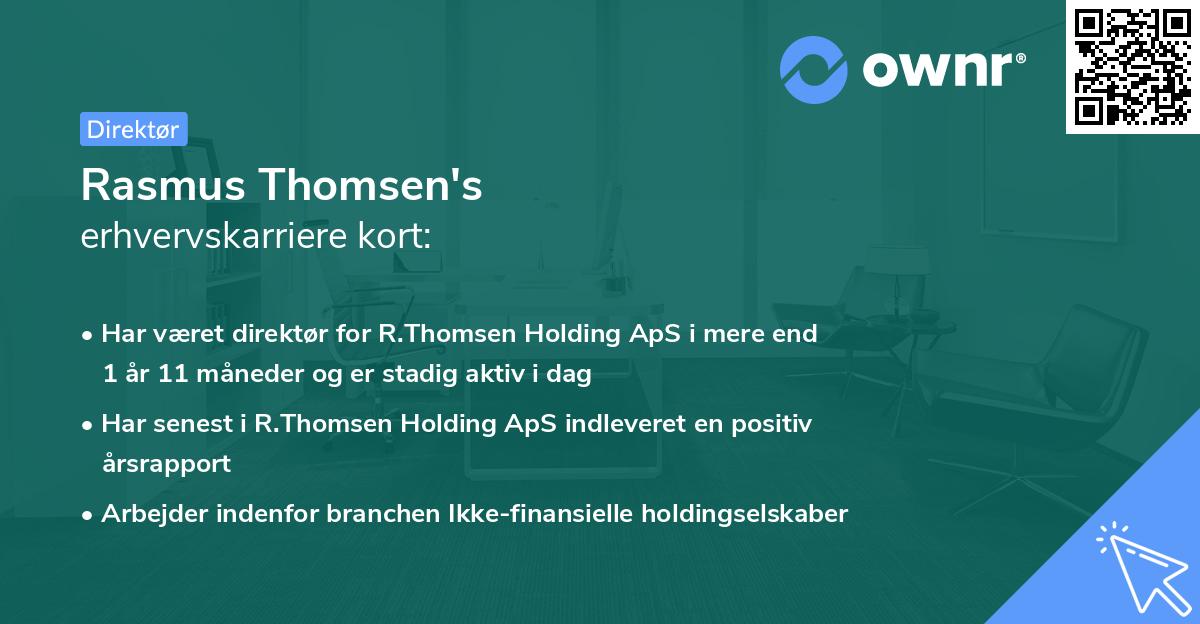 Rasmus Thomsen's erhvervskarriere kort