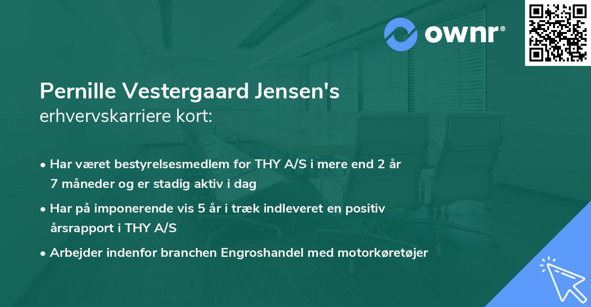 Pernille Vestergaard Jensen's erhvervskarriere kort