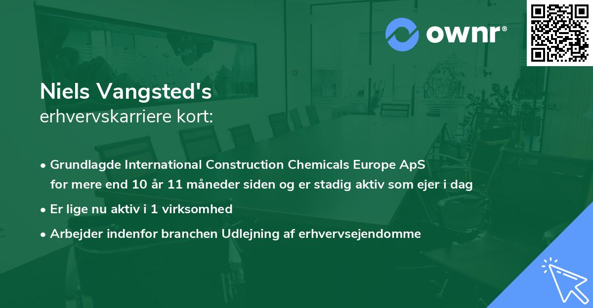 Niels Vangsted's erhvervskarriere kort