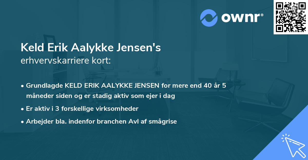 Keld Erik Aalykke Jensen's erhvervskarriere kort