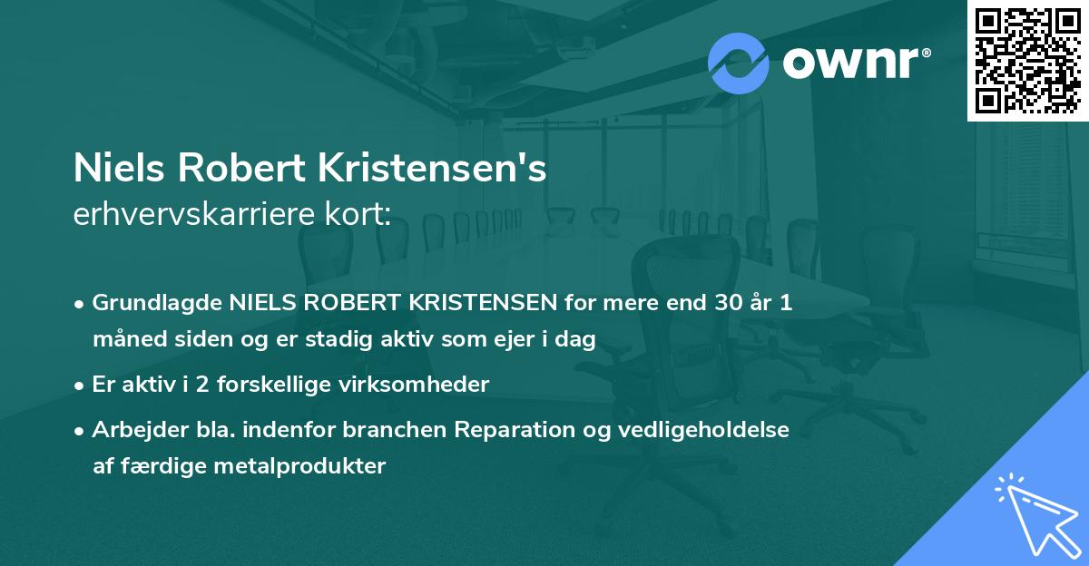 Niels Robert Kristensen's erhvervskarriere kort