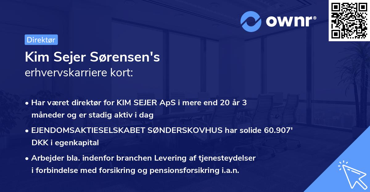 Kim Sejer Sørensen's erhvervskarriere kort