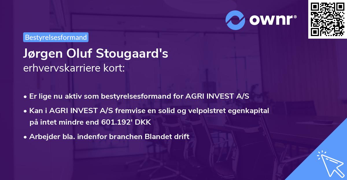 Jørgen Oluf Stougaard's erhvervskarriere kort